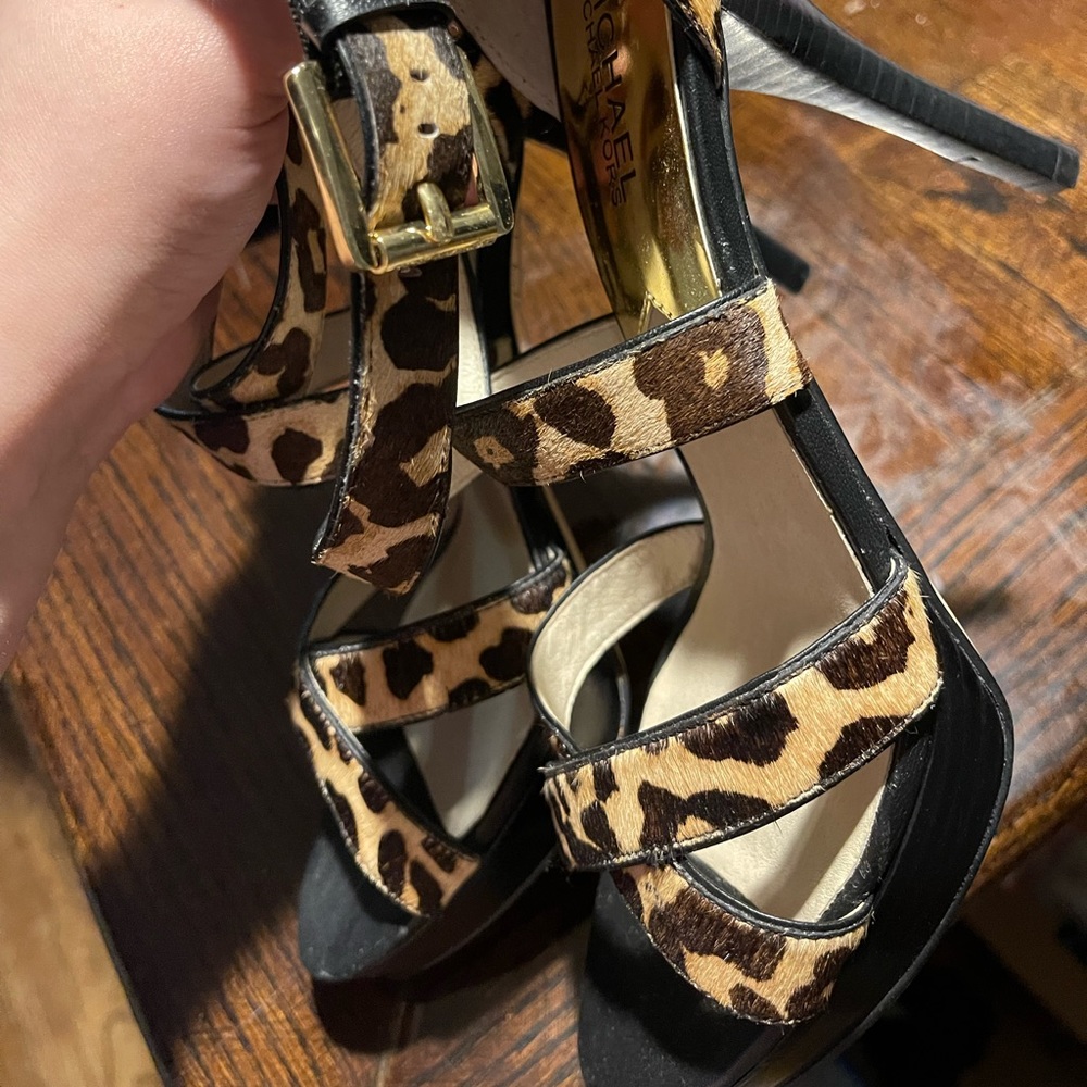 Michael Kors Dyed Hair Calf High Heels